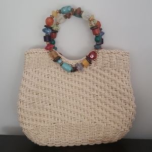 Unique woven straw purse